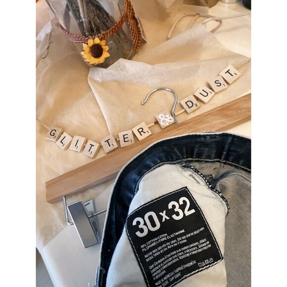 Express Rocco Denim Jeans Distressed Slim Pant - Picture 8 of 9